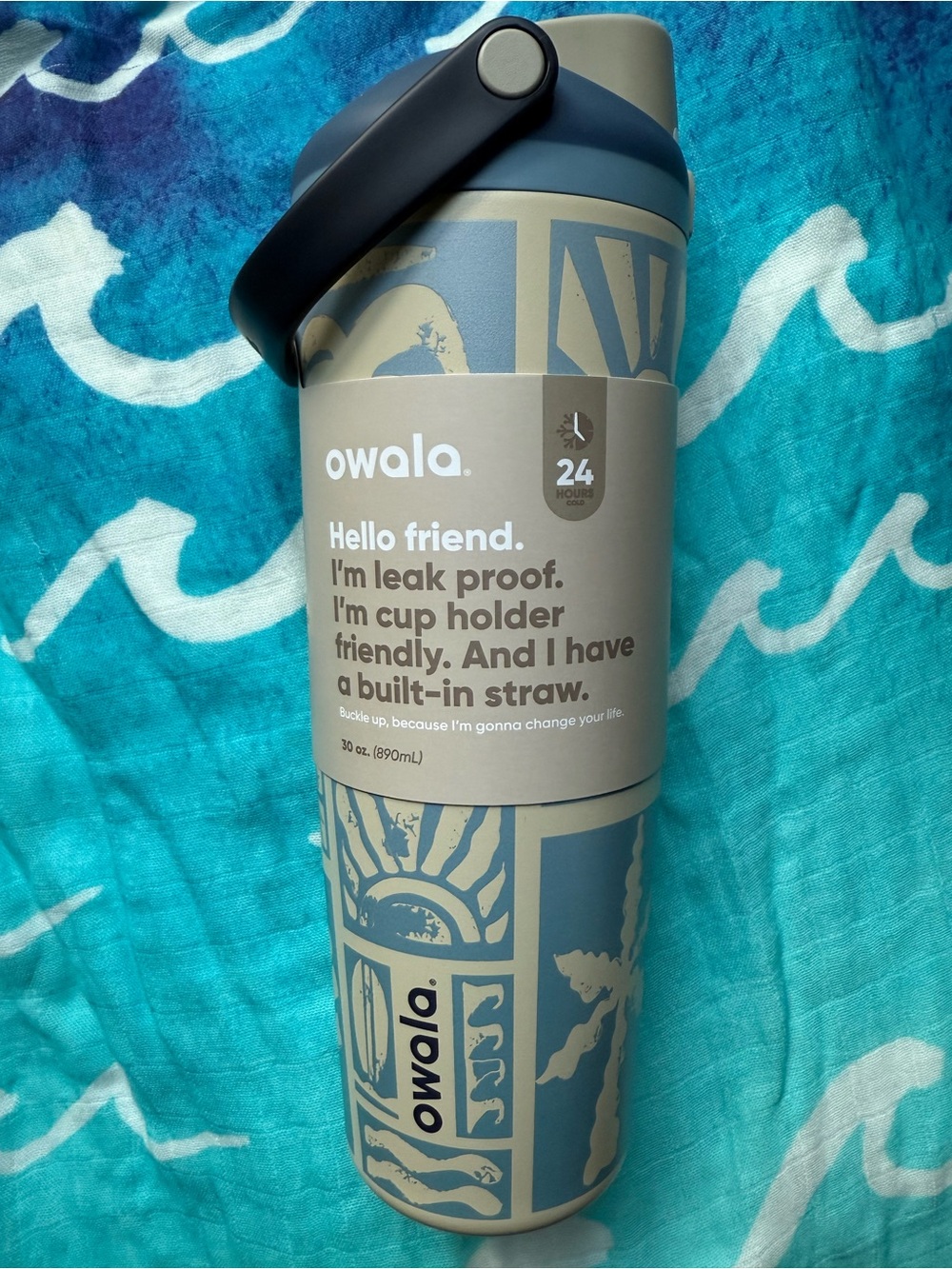 🌊 Owala Freesip Sway Birthday Bash 2026 Vintage Surf 30oz NIB